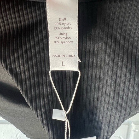 Andie Swimwear The Banded Cheeky Rib Bottom, Black,  Size Large - Picture 9 of 9